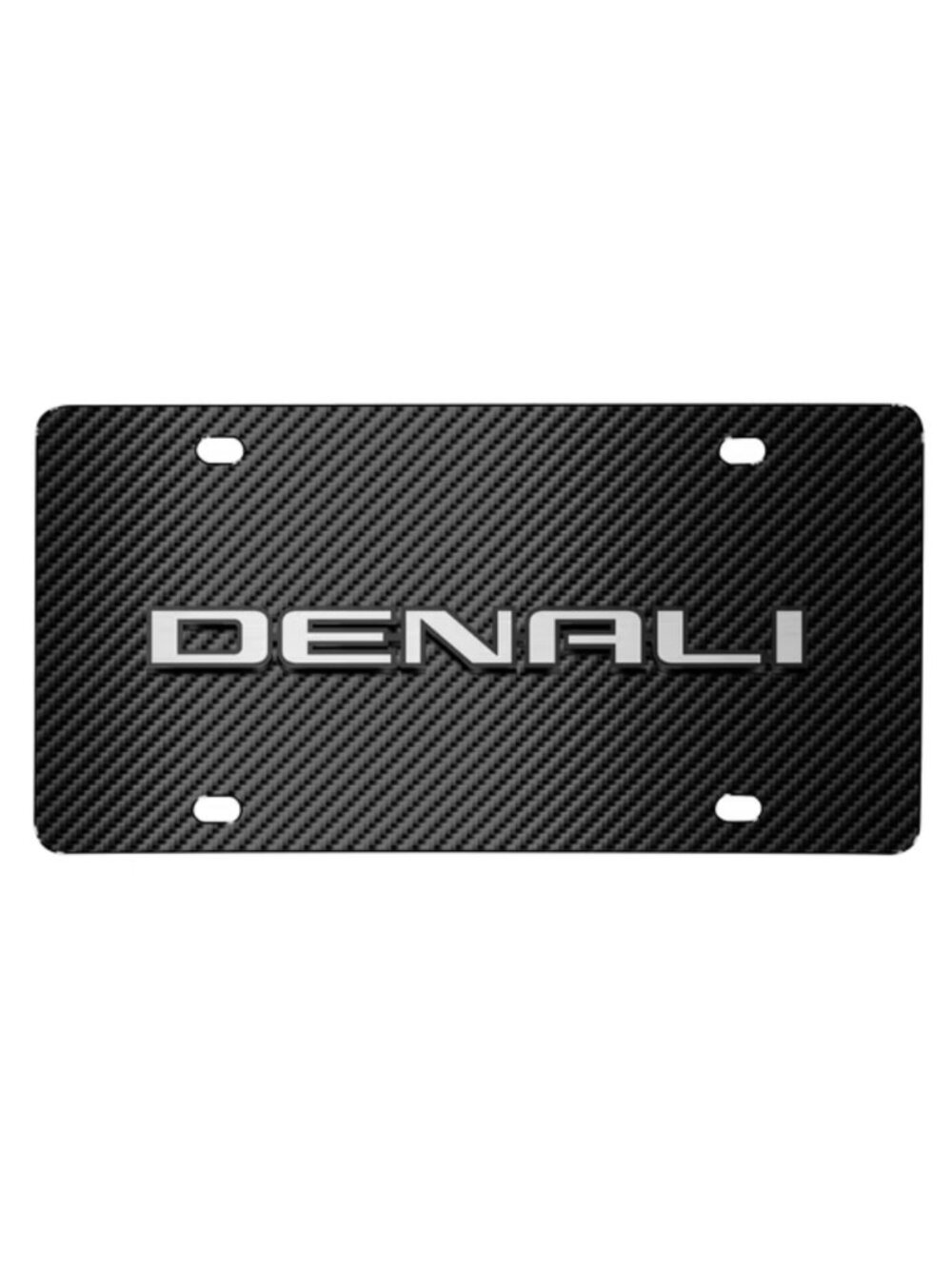 iPick Image for GMC Denali 3D Logo on Black Carbon Fiber Pattern Stainless Steel